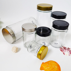 Pot de confiture en verre transparent de 250ml avec bouchon à vis Source Les volumes de pots de cornichons scellés de confiture du fournisseur d'usine comprennent 100ml 200ml 220ml 350ml - Product Image 3