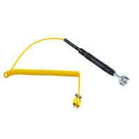 Thermocouple for Stationary Surfaces Stainless Steel Mesh Type Probe Faster Thermal Response Handheld Temperature Sensor