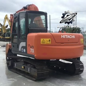 Miniexcavadora Usada Hitachi ZX70, Marca Japonesa Original de Segunda Mano, 7 Toneladas, con Orugas de Goma, Motor Yanmar y Núcleo de Motor - Product Image 5