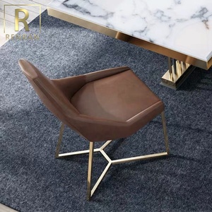 Diseñador de muebles de la sala de comedor silla nordic hotel moderno comedor restaurante hola de brazo de cuero silla - Product Image 4