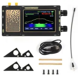 HFDY registrato 50K-2GHz V1.10d Malahiteam SDR ricevitore Radio DSP SDR ricevitore 3.5 "Touch LCD con supporto codice due antenne V3