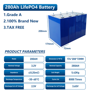 Paragon-diy EU Stock một tầm nhìn cấp 280ah M6 Stud + thanh cái bằng đồng nguyên chất + đai ốc cố định + chu kỳ 8000 thuế VAT miễn phí giao hàng 3-5 ngày - Product Image 4