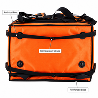 Sac isotherme extensible réfléchissant orange, grand format, avec doublure en aluminium, pour livraison de repas en gros, directement de l'usine