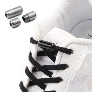 كبسولة معدنية مخصصة مسطحة بدون ربطة عنق أربطة أحذية مرنة نظام إبزيم كسول مصنوع من البوليستر المتين - Product Image 2