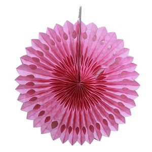 Abanico de papel con diseño de panal de abeja brillante para decoración de techos y paredes en fiestas y festivales - Product Image 4