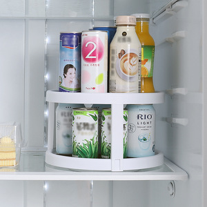 Venta al por mayor: Organizador giratorio de especias para gabinetes de cocina LMK264, estante para tarros y botellas de condimentos, de plástico, de una o dos niveles. - Product Image 6
