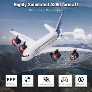 Avión de Juguete a Control Remoto 2.4G RTF, Simulación de Boeing 747, Airbus <span class=keywords><strong>A380</strong></span>, Planeador de Espuma de Ala Fija, Modelo de Avión <span class=keywords><strong>RC</strong></span> - Product Image 4