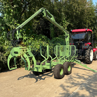 Remorque de bois de forêt de rondin de vélo de quad de machines de sylviculture avec la grue pour le tracteur UTV,ATV