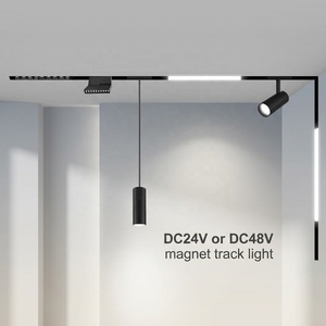 Système d'éclairage sur <span class=keywords><strong>rail</strong></span> LED magnétique en aluminium ultra-mince de 20 mm avec alimentation magnétique pour éclairage commercial intérieur - Product Image 3