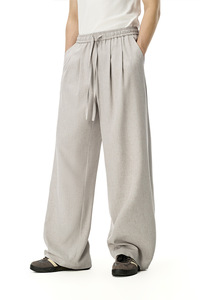 Otoño nuevo para marca Tide Pantalones rectos de <span class=keywords><strong>lino</strong></span> informales para hombres pantalones cómodos de <span class=keywords><strong>Color</strong></span> sólido sueltos otoño nuevo para hombres - Product Image 2