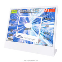 Boîte à lumière LED rechargeable Kejea en forme de L, format A3, charge Type C, ultra-lumineuse, pour présentoir de menu de table de restaurant, promotion de produits alimentaires