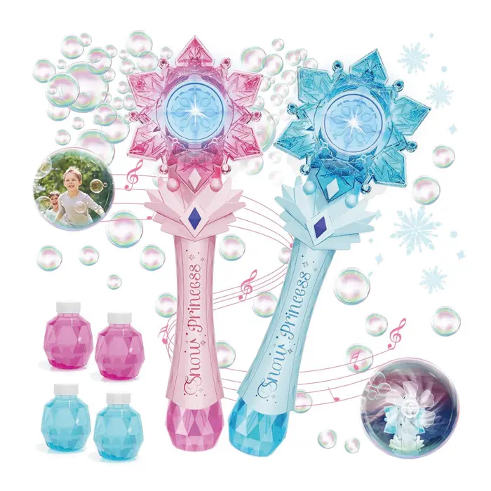 Wholesale Princess Bubble Blower Sticks Machine for Kids Magic Soap Bubble Stick Bubble Wand Machine for Girls Birthday Gifts