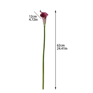 Fleurs artificielles Calla <span class=keywords><strong>Lilly</strong></span>, grand bouquet de 24,41 pouces, plantes à longues tiges, 1 pièce, pour la maison, la table à manger, les mariages, les fêtes, la décoration de jardin - Product Image 2