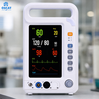 Moniteur de signes vitaux vétérinaires OSCAT, compatible avec la pompe à perfusion vétérinaire pour animaux de compagnie, pour chiens et chats, SpO2, NIBP, CO2, moniteur animal pour clinique, 7 pouces