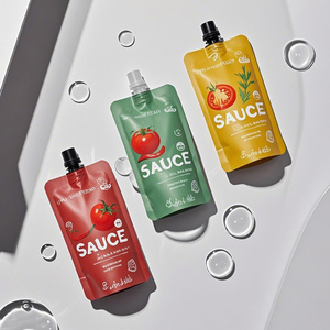 Op Maat Gemaakte Bedrukte Voedselverpakkingen Vermenigvuldigen Spuitjes Tomatensaus Aluminiumfolie Gelamineerd Zonwerend Puitzakje - Product Image 1