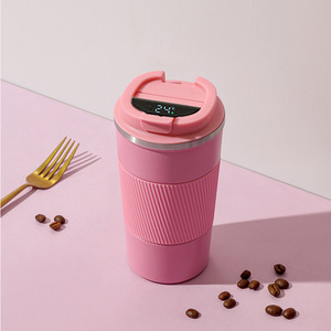 Taza pequeña para café de viaje con tapa a prueba de fugas, taza de vacío reutilizable de acero inoxidable de doble pared para café caliente y frío - Product Image 3