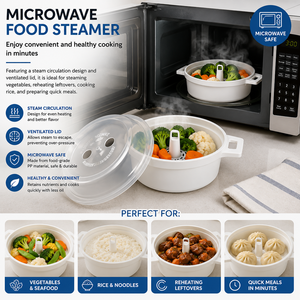 Hardware Tools Durable Microwave Food Steamer Microwave Safe Cooking BPA Free Microwave <b>Container</b> for Vegetables <b>Rice</b> - Product Image 3