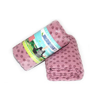 Housse de tapis de yoga en microfibre anti-transpiration imprimée sur mesure, lavable en machine, avec points antidérapants en silicone pour entraînement Bikram – Vente en gros