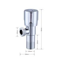 Robinet d'angle moderne en acier inoxydable 304, finition chromée, grand débit, trois voies, double arrêt, pomme de douche pluie murale pour salle de bain