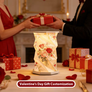 도매 독특한 접이식 디자인 럭셔리 테이블 램프 LED 나이트 라이트 발렌타인데이 기업 선물 세트 - Product Image 3