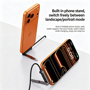 Câble <span class=keywords><strong>de</strong></span> données tressé en nylon 2-en-1 à charge rapide PD 65W avec support <span class=keywords><strong>de</strong></span> <span class=keywords><strong>téléphone</strong></span> pliable à 3 positions, <span class=keywords><strong>cordon</strong></span> <span class=keywords><strong>de</strong></span> chargeur <span class=keywords><strong>universel</strong></span> compatible - Product Image 2