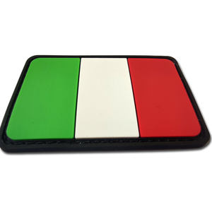 Drapeau d'Italie, patchs personnalisés en PVC souple 3D écologiques, à coudre/à crocheter, avec logo personnalisé et délai de livraison d'échantillon de 7 jours - Product Image 2