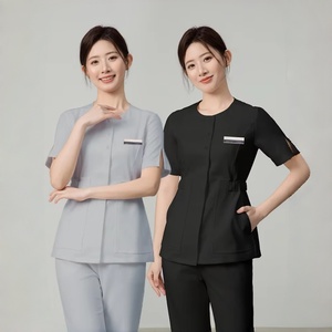 Conjunto de Uniforme de Enfermera con Cuello Redondo y Manga 3/4 para Mujer, Trajes Médicos, Ropa de Trabajo para Spa y Belleza, Multicolor, Logotipo Personalizado - Product Image 5