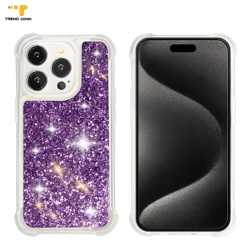 Customize Luxury Water Glitter Quicksand Epoxy Bling Crystal Phone Case For iPhone X 11 12 13 14 15 Pro Max