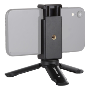 Mini support de bureau portable bon marché support de téléphone universel PULUZ Mini trépied en plastique avec support à pince - Product Image 1