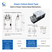 Actuador Modulador de Compuerta de Aire 24V AC/DC, Actuador Analógico para Control de Aire, Compatibilidad con Señal Analógica