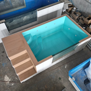 Piscine hors sol avec coin salon en bois encastré et kit complet de pompe filtrante et de cascade pré-assemblé - Product Image 5