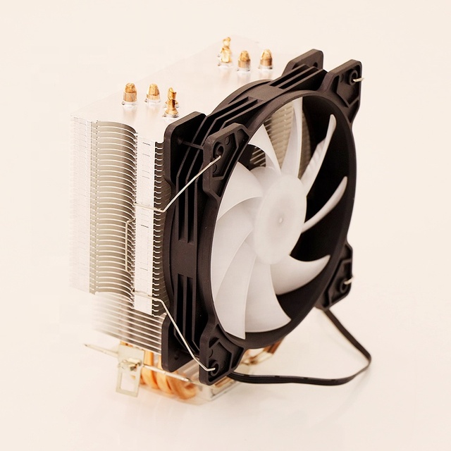 CPU Processor Fan Cooler Heatsink RGB Buckle Copper & Aluminum 120mm Computer Case Black DC 12V Fluid Bearing 22dBA