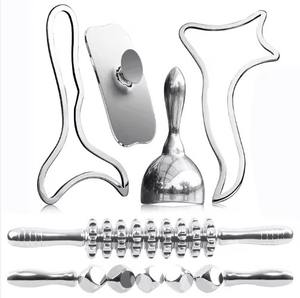 Rouleau en acier inoxydable Gua Sha, ensemble de masseur manuel pour les muscles, relaxation, tissus mous, physiothérapie, réduction de la douleur corporelle, outil de grattage - Product Image 6
