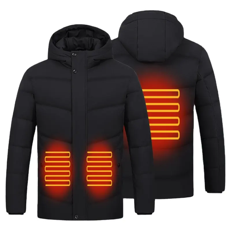 Şarjlı ısıtma ceket sıcak tutan kaban Usb şarj uzun kollu erkek ateş ceket ince ceket