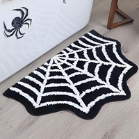 Tapis de bain toile d'araignée, tapis de bain d'Halloween, tapis antidérapants, lavables en machine, tapis gothique pour porte d'entrée, chambre, salon, maison