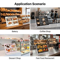Papan Menu Digital Android 23,8 Inci untuk Toko Minuman, Meja Pemesanan, Layar Signage Menu Elektronik
