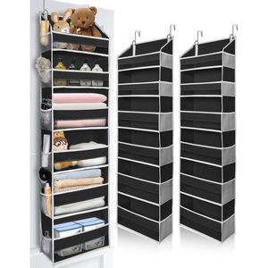 Over The Door Organizer 18 Pockets Black Hanging <b>Storage</b> For Baby Products Neatening Closet Organizer Non Woven Fabric - Product Image 1