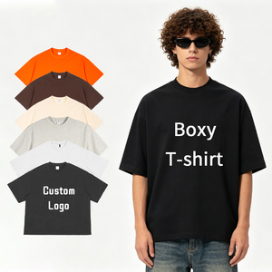 เสื้อยืดโอเวอร์ไซส์ผ้าฝ้าย 240gsm ทรงบ็อกซ์ฟิต หนานุ่ม สไตล์สตรีทแวร์ สำหรับผู้ชายและผู้หญิง พร้อมสกรีนลายและโลโก้ตามสั่ง - Product Image 1