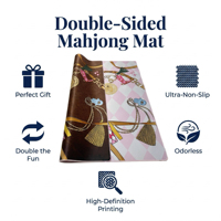 Tapis de Mahjong double face imprimé léopard, épaisseur personnalisée, inodore, antidérapant, pour poker, échecs, jeux de cartes, usage au bureau