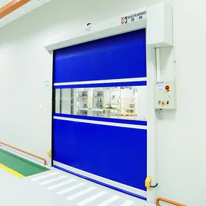 Neu einführung Hot Selling Pvc Fabric Außen rolle Schnelle Hochgeschwindigkeits-Rollläden Tür für Fabrik