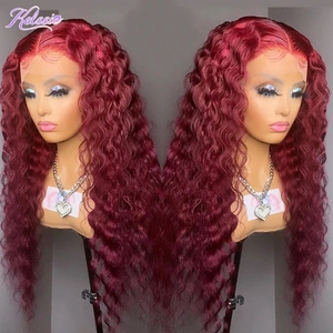 Parrucche Lace Front in Capelli Umani <span class=keywords><strong>Rossi</strong></span> Naturali da 40 50 60 Pollici, Parrucche in Capelli Umani 100% Veri di Alta Qualità per Donne - Product Image 4