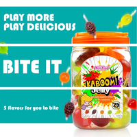 Bonbons halal en forme de fruits assortis au motif de boules de gelée dans un emballage en vrac