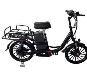Vélo électrique hybride à gros pneu 400W moyeu arrière moteur sans balais alimentation cadre en acier support arrière frein à disque - Product Image 1