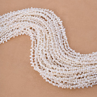 Perles de culture d'eau douce naturelles blanches AA de 4-5 mm, forme riz, trou décentré, perles lâches pour la fabrication de colliers et bracelets DIY
