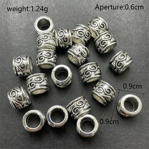 เครื่องประดับเงิน Junkang, สร้อยข้อมือโลหะผสมสามทางย้อนยุค, ลูกปัดและสายรูปขนาดใหญ่ - Product Image 6