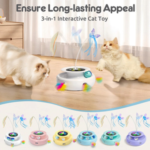 360 Grad drehbarer Ball ABS Smart Electric <span class=keywords><strong>Cat</strong></span> <span class=keywords><strong>Teaser</strong></span> mit mehrfarbigem <span class=keywords><strong>Feather</strong></span> Butterfly Interactive <span class=keywords><strong>Cat</strong></span> <span class=keywords><strong>Toy</strong></span> - Product Image 3
