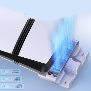 Dudukan pengisi daya pengontrol game untuk PS5 Pro/Slim Host Dock pengisi daya dasar pendingin multifungsi - Product Image 6