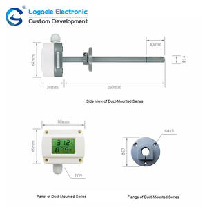 Transmisor de Temperatura Tipo Ducto para Pantallas Industriales, <span class=keywords><strong>Sensor</strong></span> Digital de Temperatura y Humedad RS485 - Product Image 3