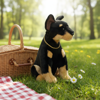 Boneka Anjing Realistis Grosir, Simulasi Mirip Asli, Boneka Anak Anjing Lembut untuk Eceran