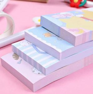100 feuilles de notes autocollantes mignonnes avec des dessins de filles, papeterie adorable, idéales pour la rentrée scolaire, mémos en papier - Product Image 4